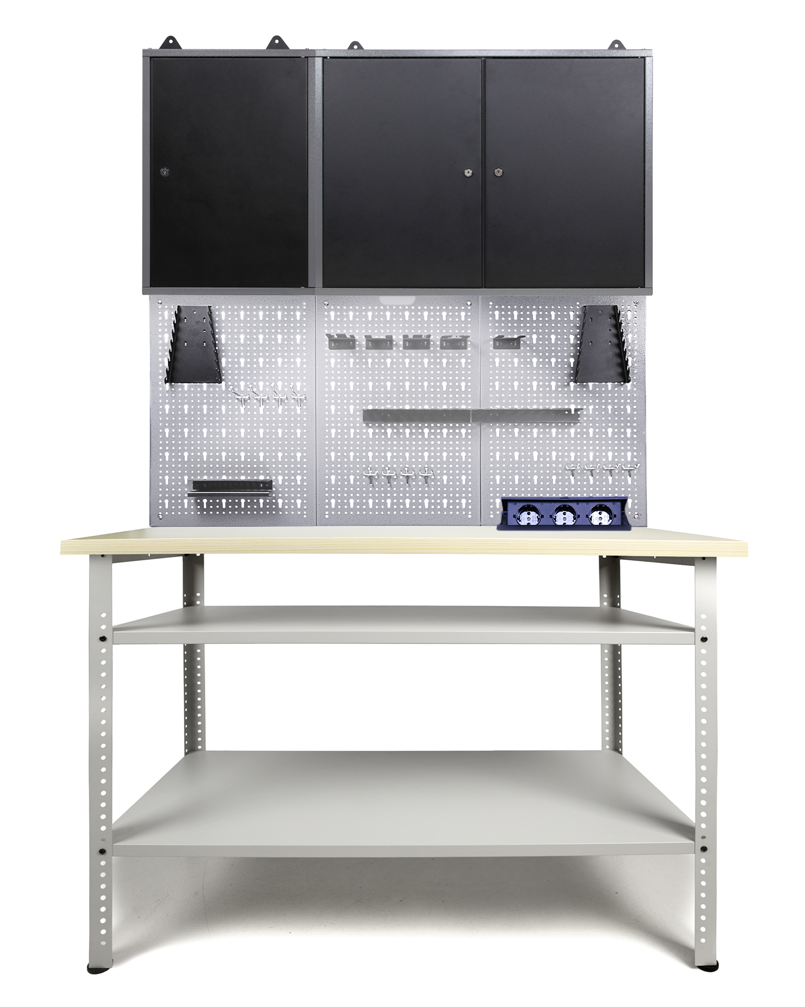 günstig LED 2 Pro Steckdose Basic online Set Schränke Werkstatt 85cm Ondis24 kaufen 120cm