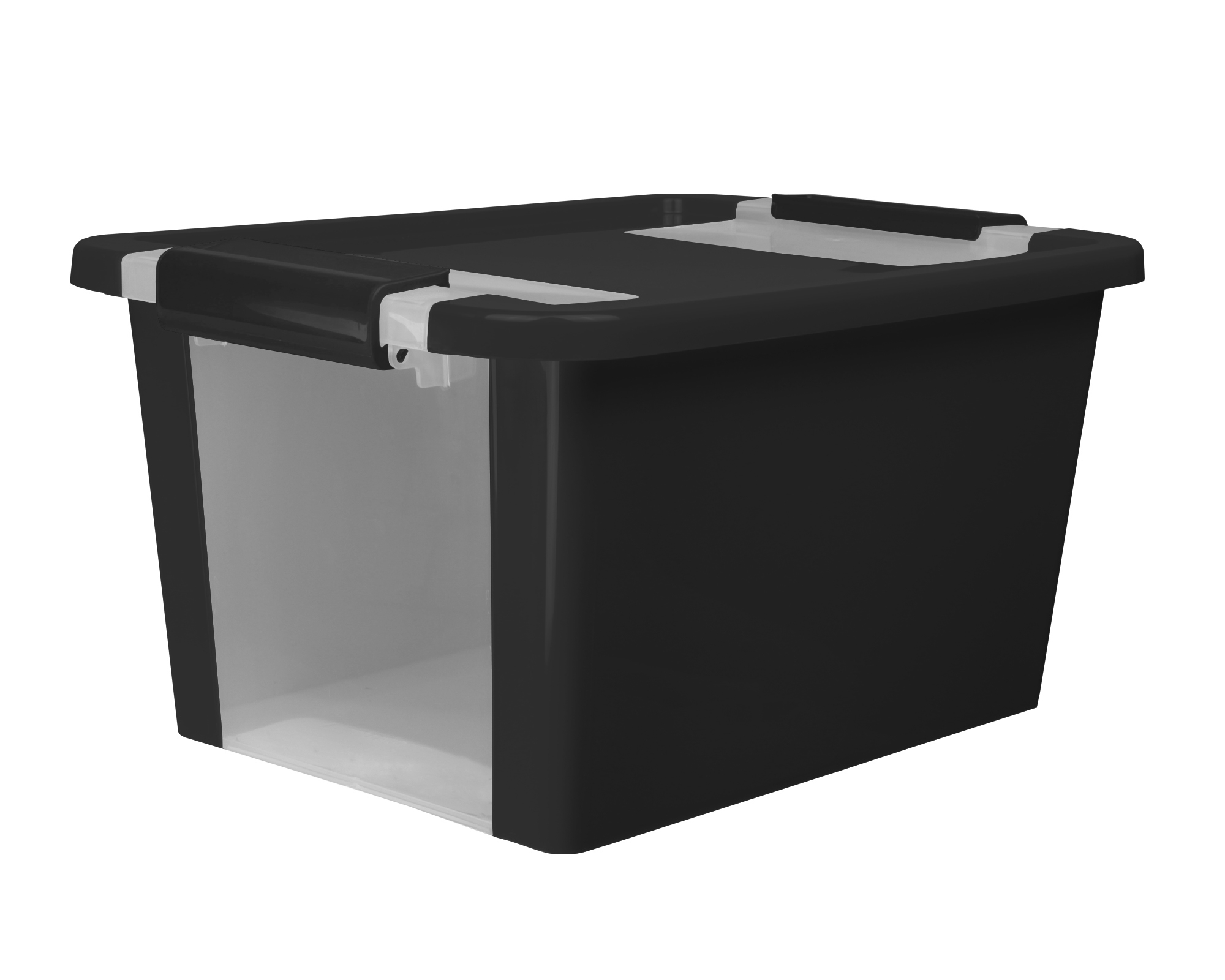 Ondis24 Aufbewahrungsbox Sammelbox Allzweckbox Sichtbox Klipp BOX S schwarz 