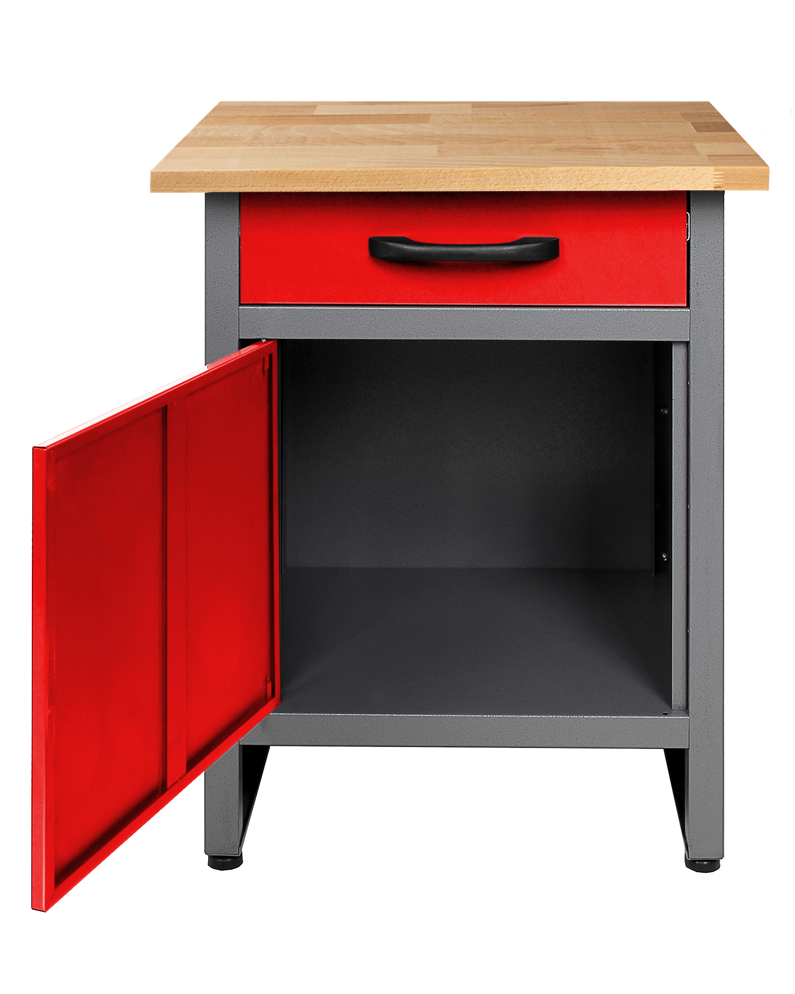 Ondis24 Werkstatt Set Tüftler 240 cm 3 Schränke rot günstig online kaufen
