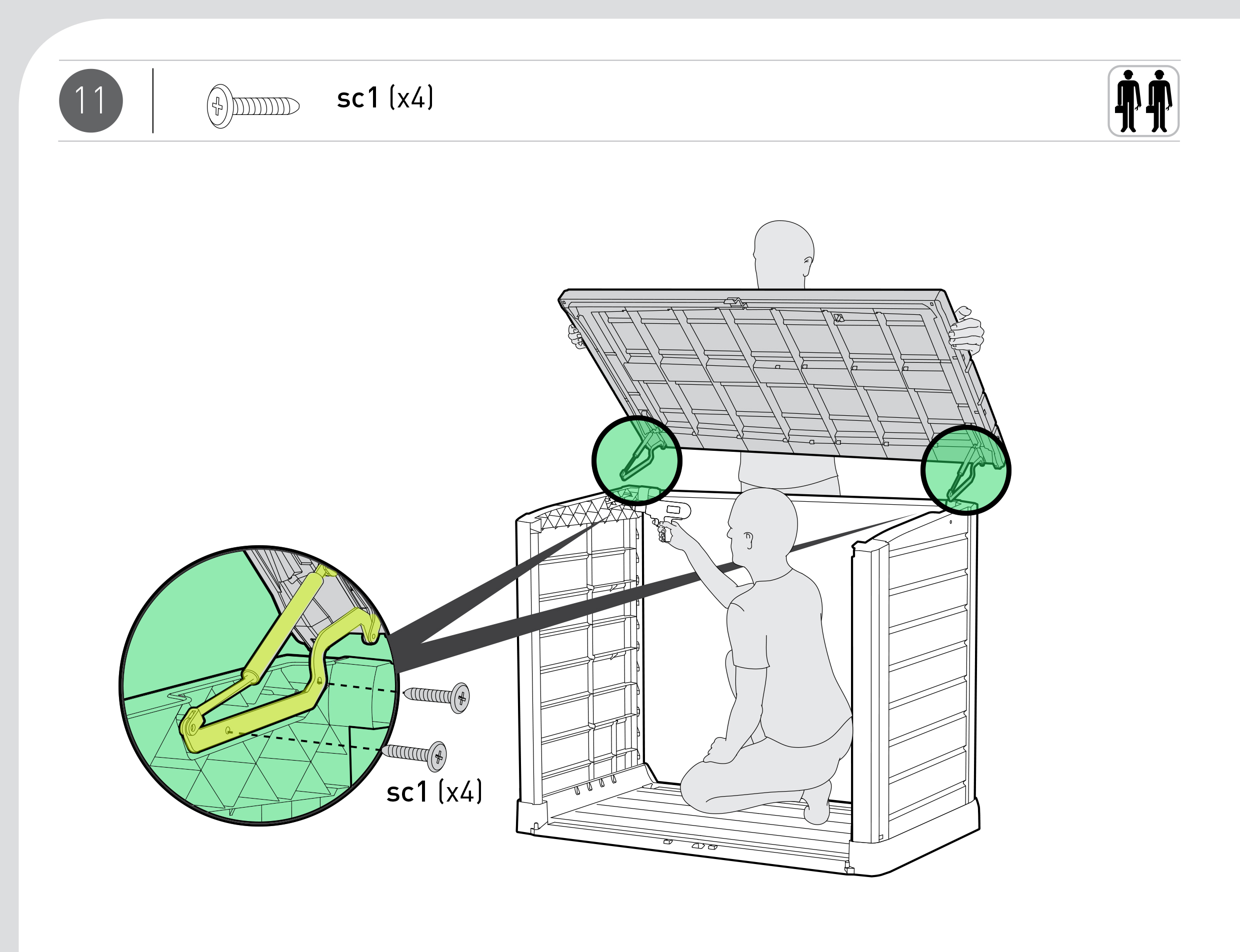 2er SET Gasdruckdämpfer für DIY Mülltonnenboxen – My Muelltonne