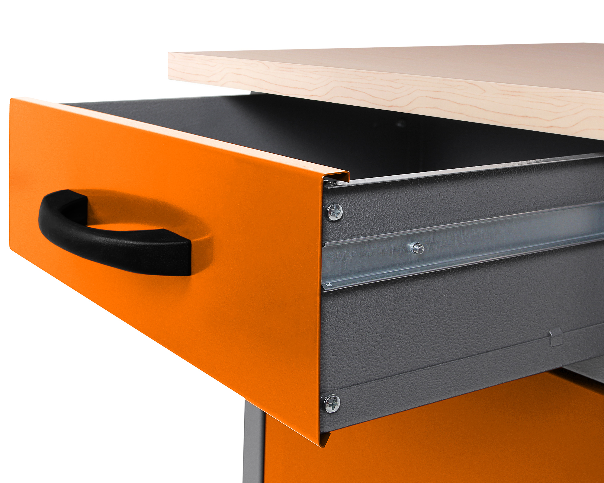 Ondis24 Werkbank Werktisch Werkstatt 120cm Metall Montagewerkbank orange 